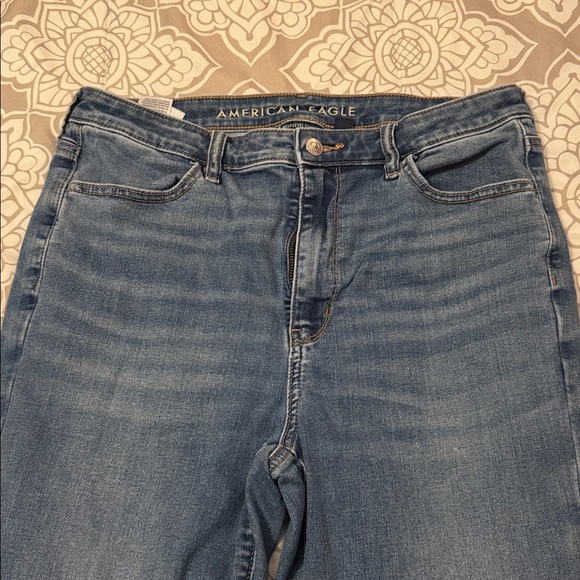 American Eagle Outfitters Women's Super High Ruse Jegging in Blue Size 12 Long - Picture 2 of 11